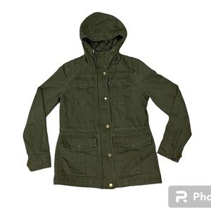 Lucky Brand Army Green Military Style Jacket Size XS